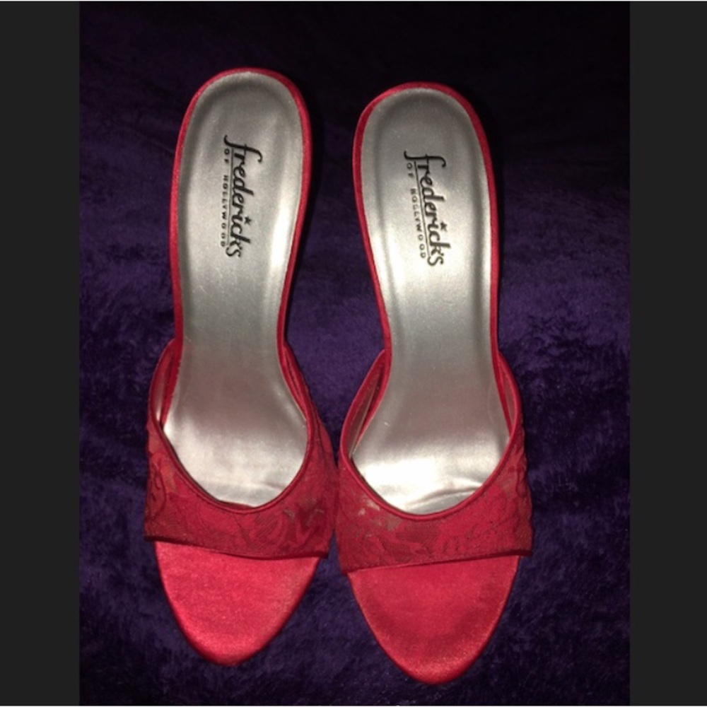 Frederick’s of Hollywood Red Lace Heels